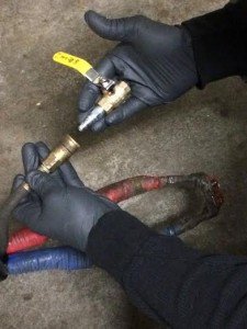 Checking air valve